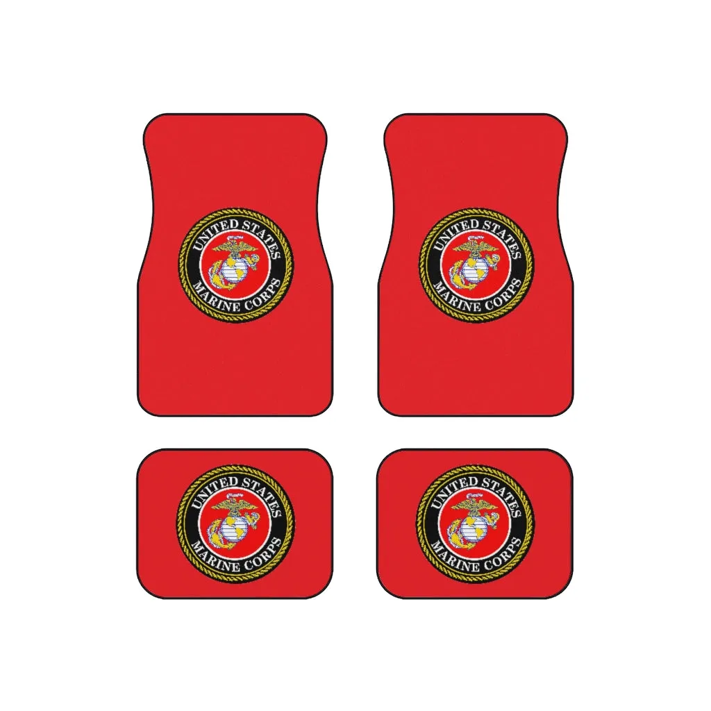 Marine Corps (Red) Car Mats (Set of 4)