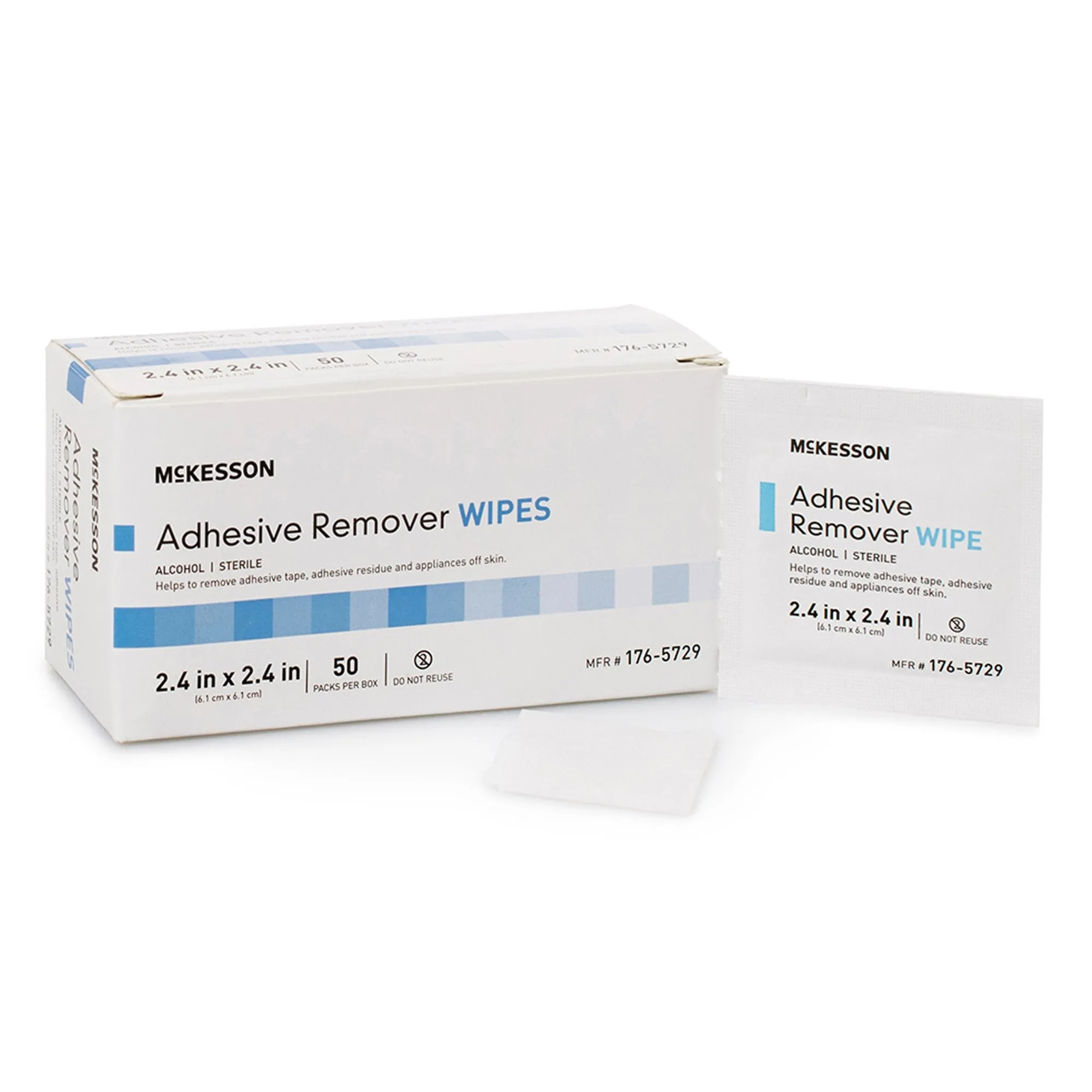 McKesson Adhesive Remover, 2-2/5 x 2-2/5 Inch Wipe