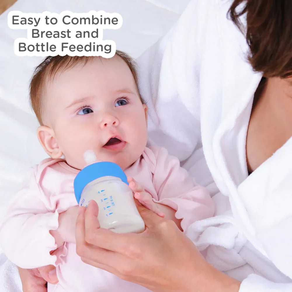 Mee Mee Premium Baby Feeding Bottle (130 ml, Blue)