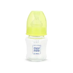 Mee Mee Premium Baby Glass Feeding Bottle (50 ml, Green)