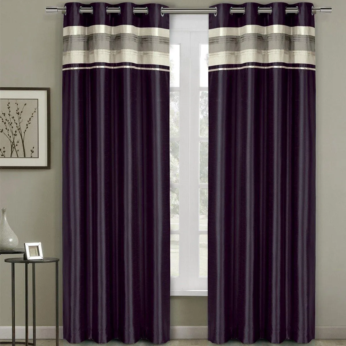 Milan Lined Blackout Curtains with Grommets Single Panel