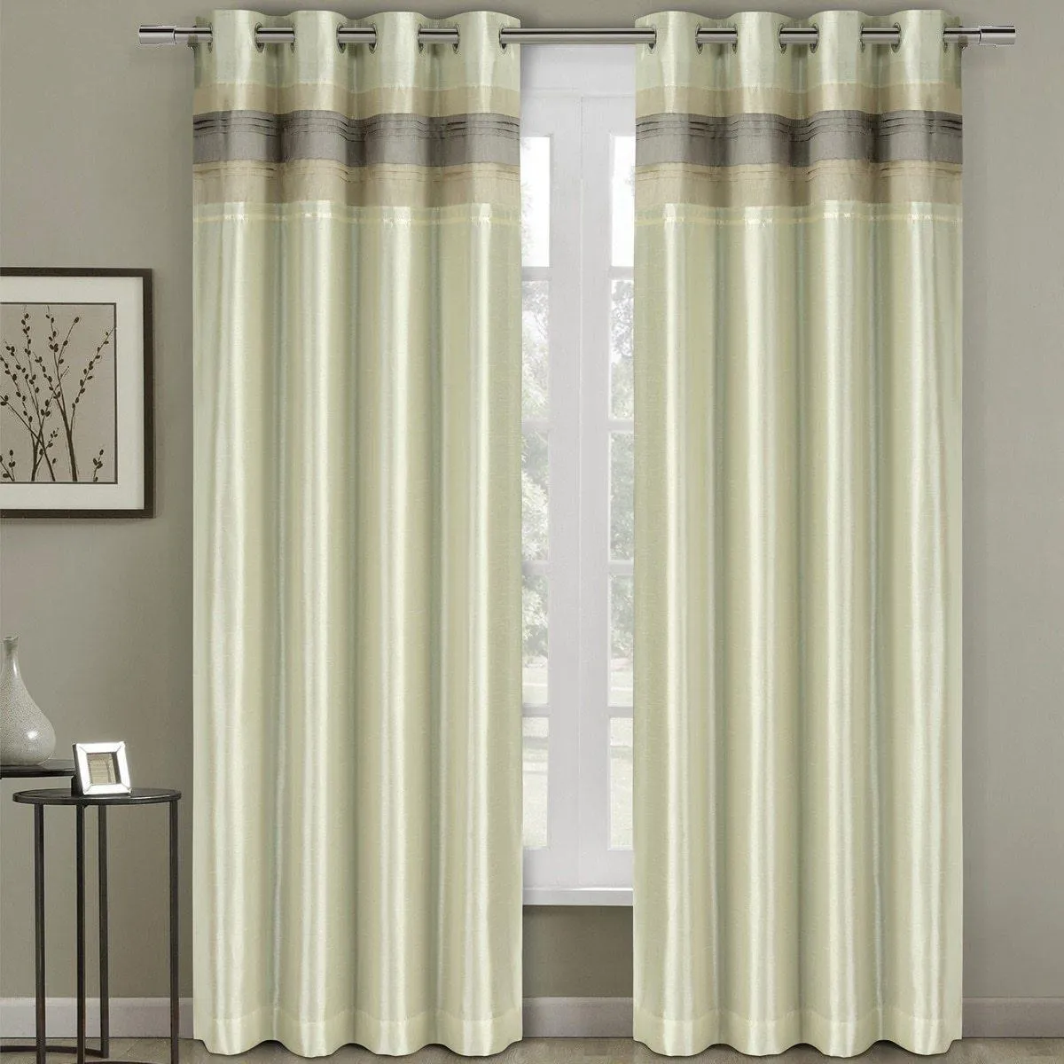 Milan Lined Blackout Curtains with Grommets Single Panel