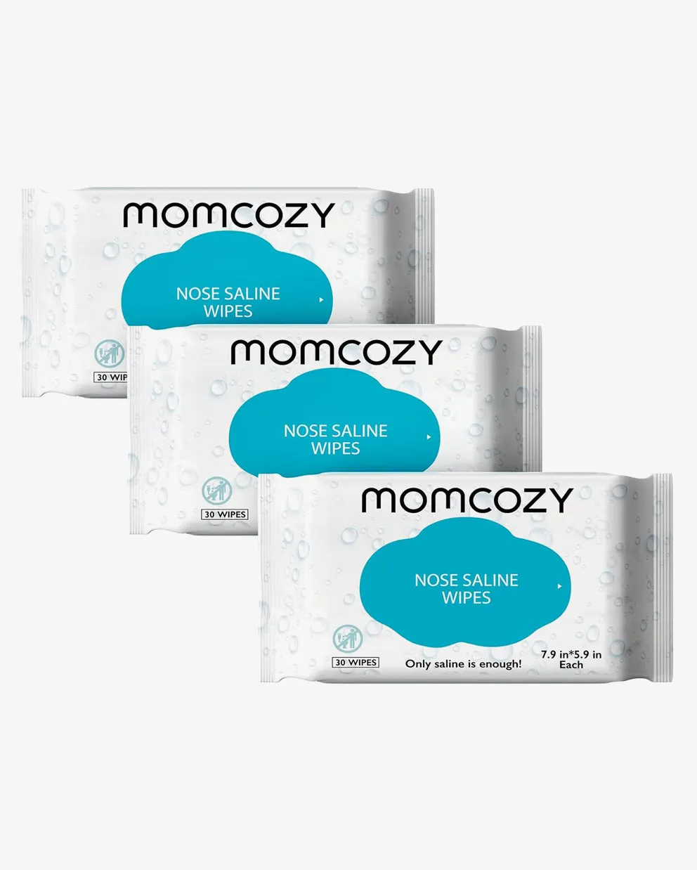 Momcozy Saline Nose and Face Baby Wipes