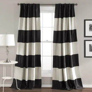 Montego Stripe Light Filtering Window Curtain Set