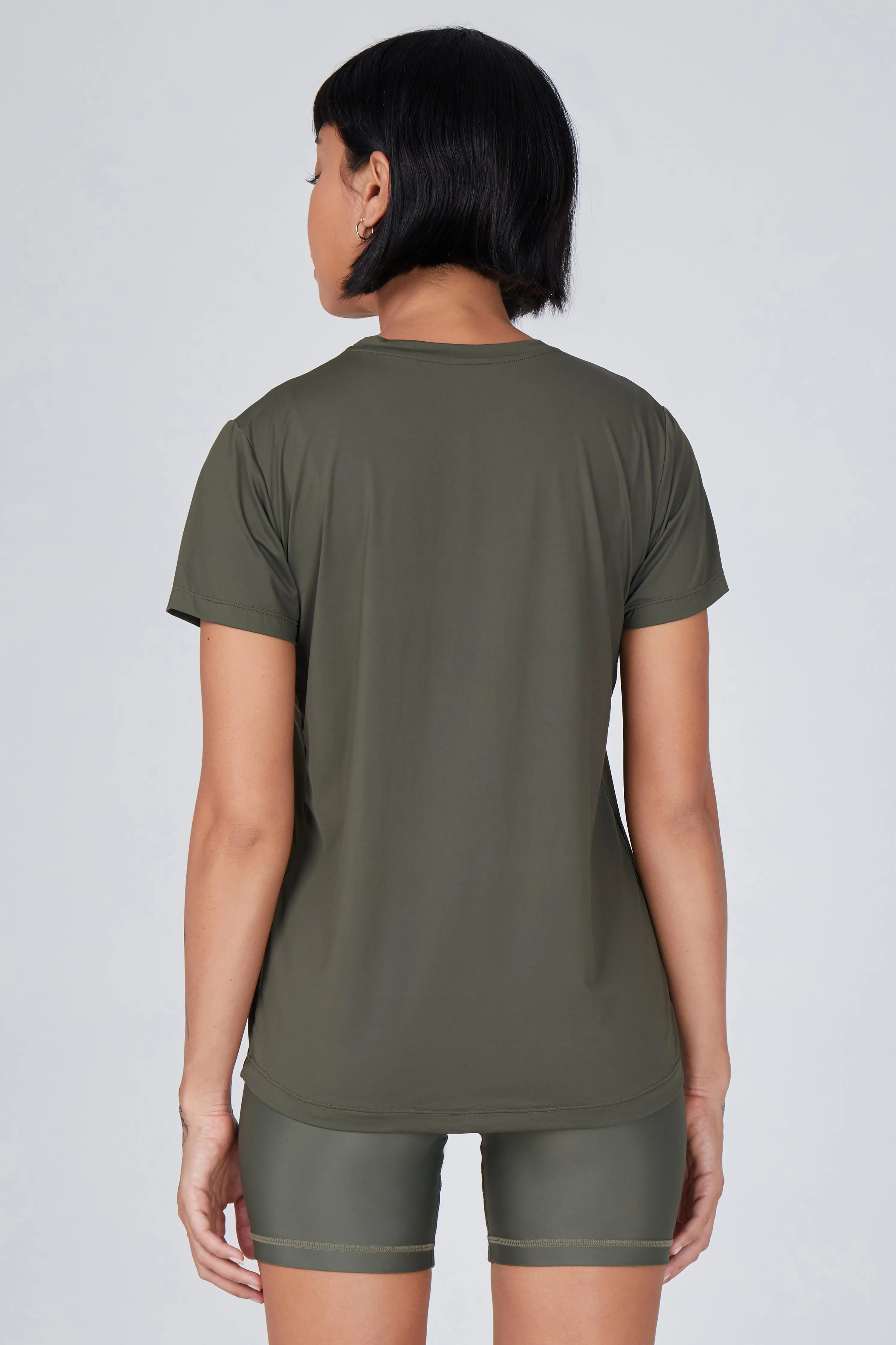 Nova Ultra Lightweight Crew Neck Tee | Recycled Nylon | Olive