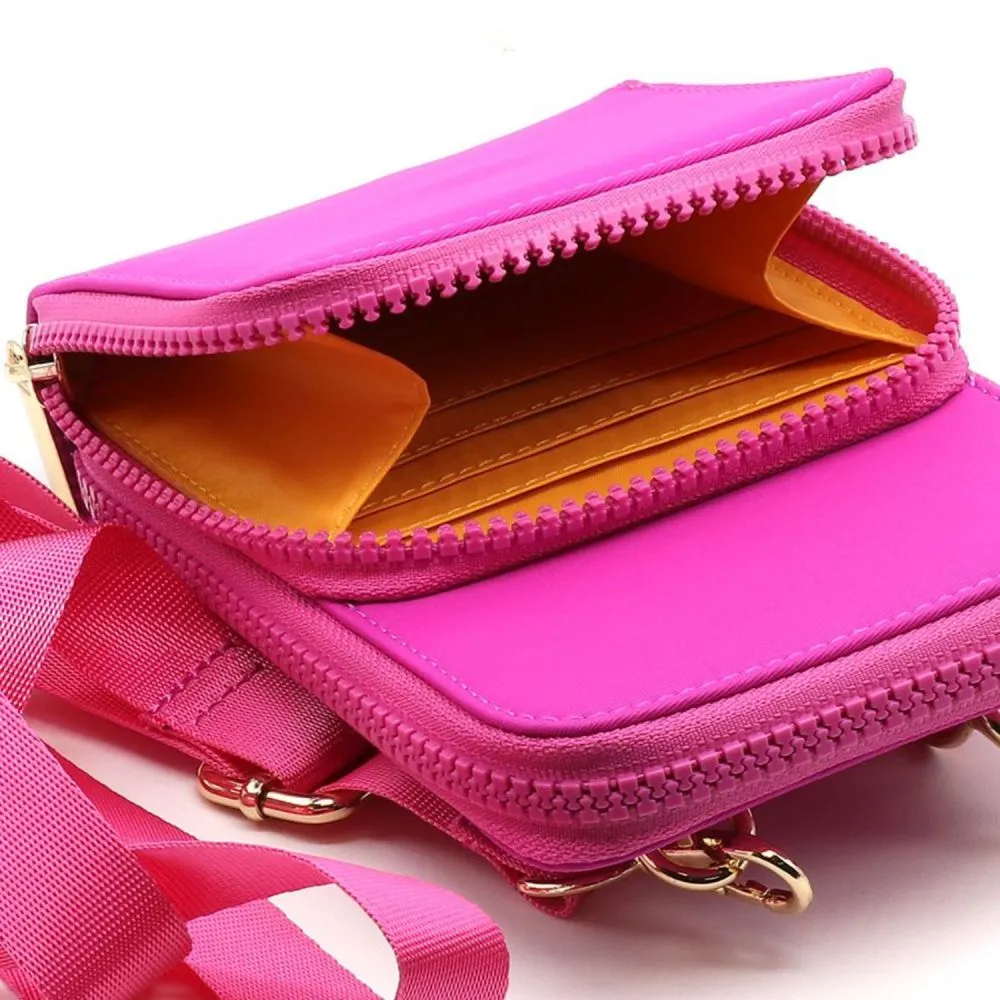 POM Recycled Nylon Bright Pink Phone Bag