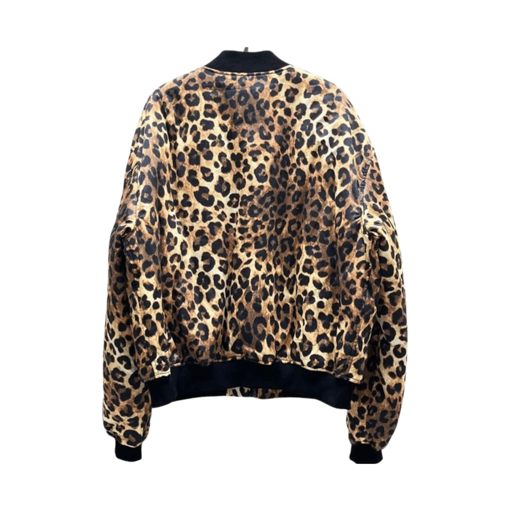 Pre Order:  Ribbed Cuff and Collar Leopard Jacket