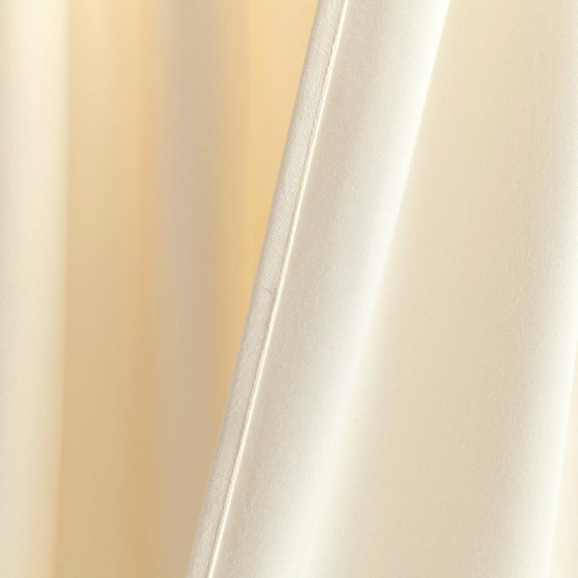 Prima Velvet Solid Back Tab Rod Pocket Light Filtering Window Curtain Panel Set