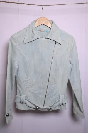 R Mansong Light Blue Zipper Jacket – Small