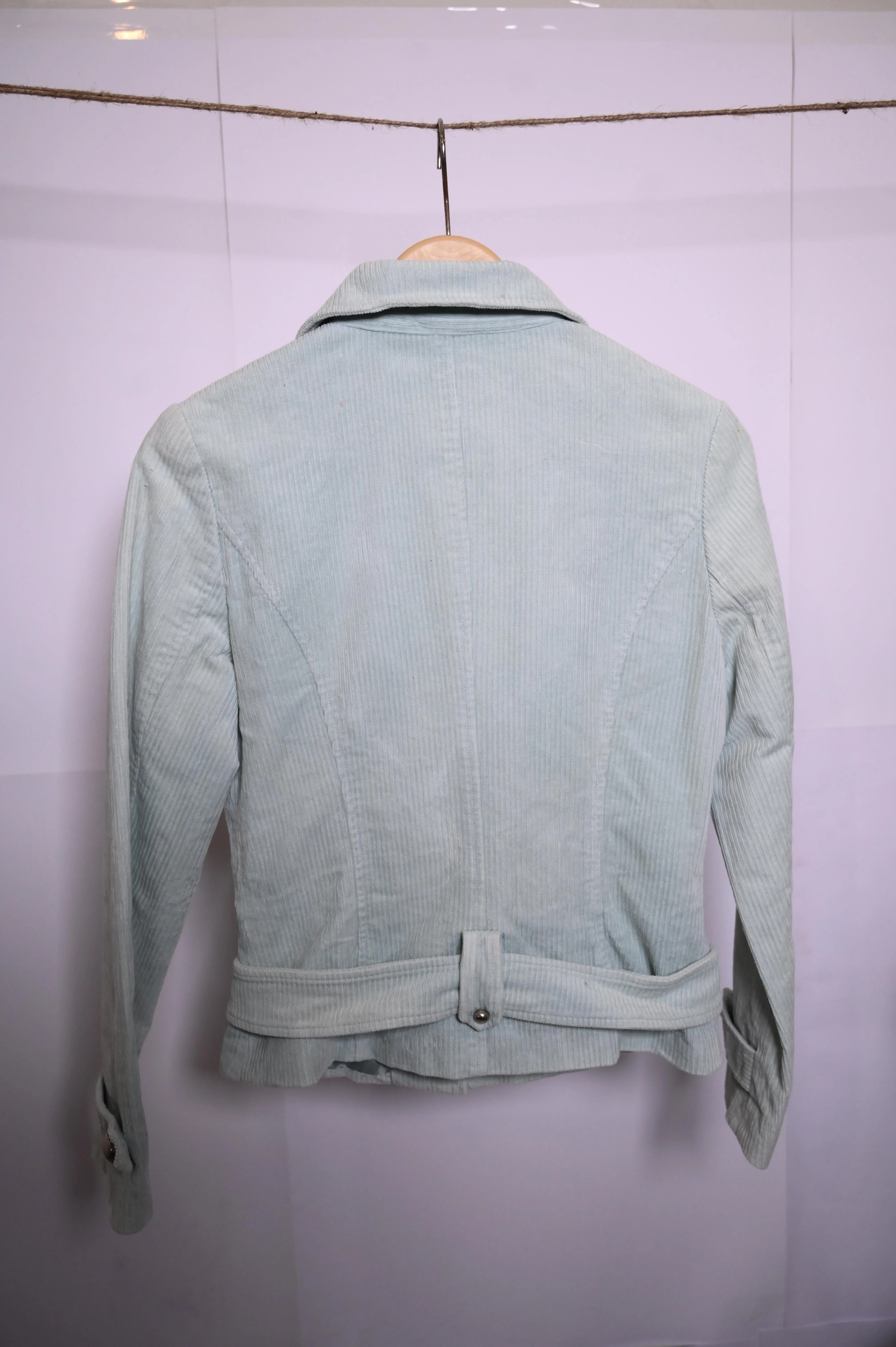 R Mansong Light Blue Zipper Jacket – Small