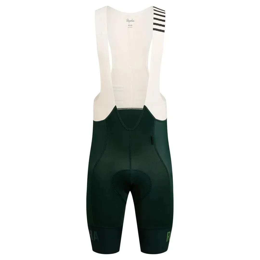 RAPHA Pro Team Bib Shorts II Regular - SBC Dark Green/Off-White