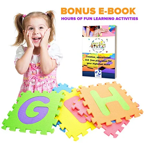 Safest Non Toxic Alphabet Puzzle Mat Kids Learn & Play Puzzle Pieces