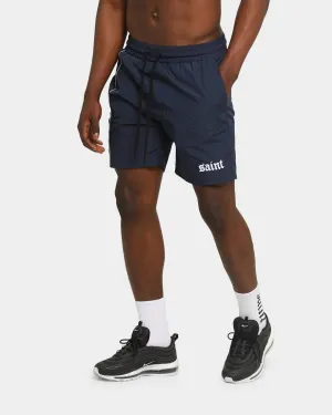 Saint Morta Era Track Shorts Navy/White