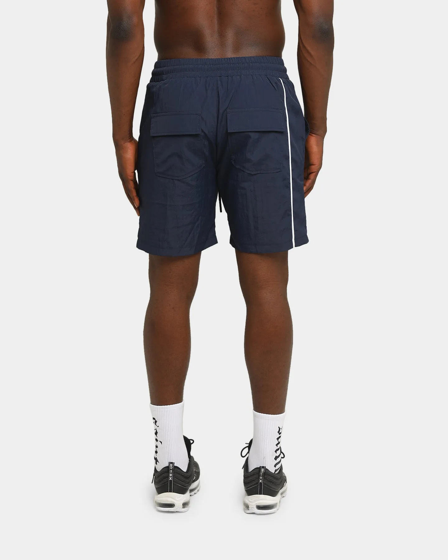 Saint Morta Era Track Shorts Navy/White