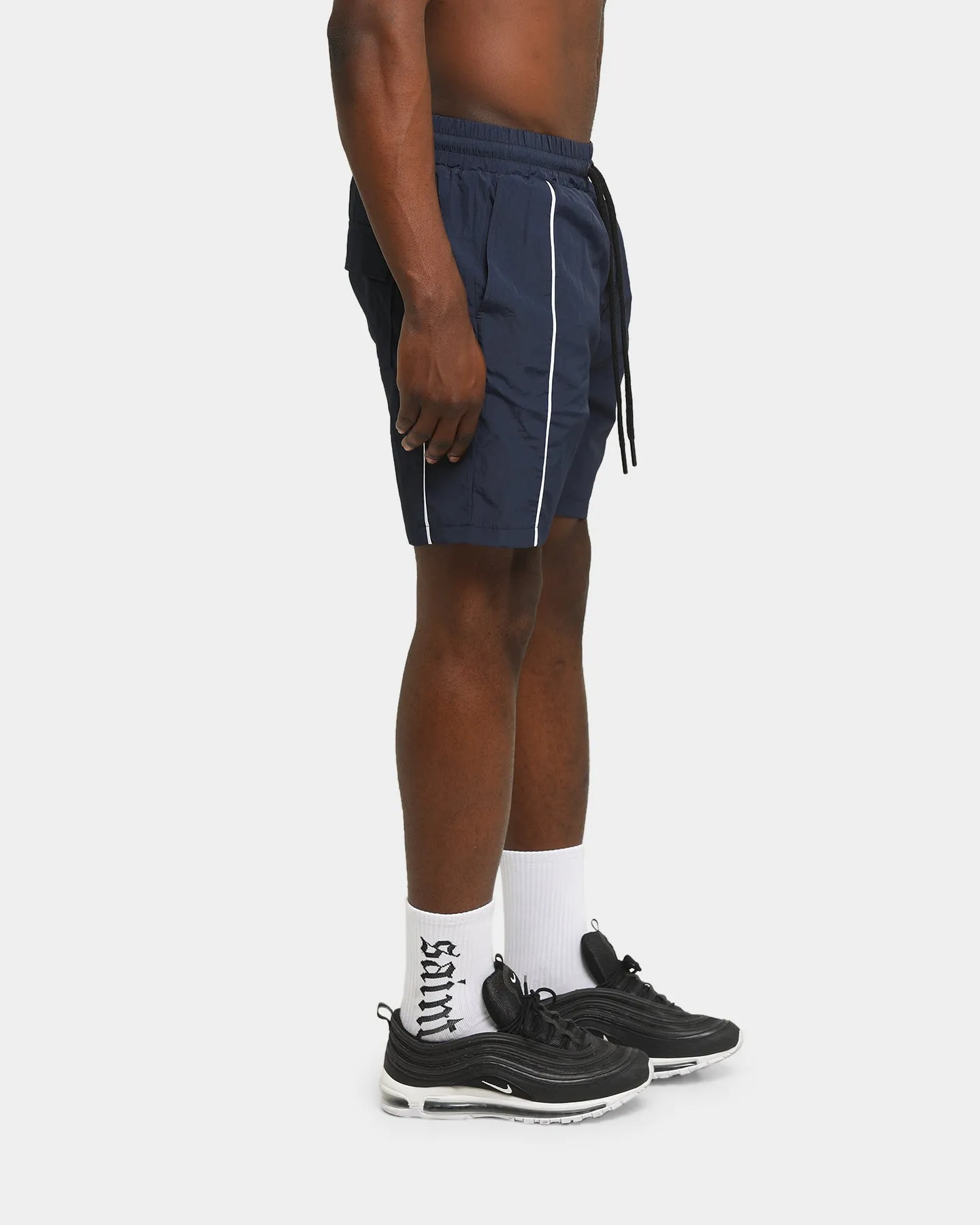 Saint Morta Era Track Shorts Navy/White