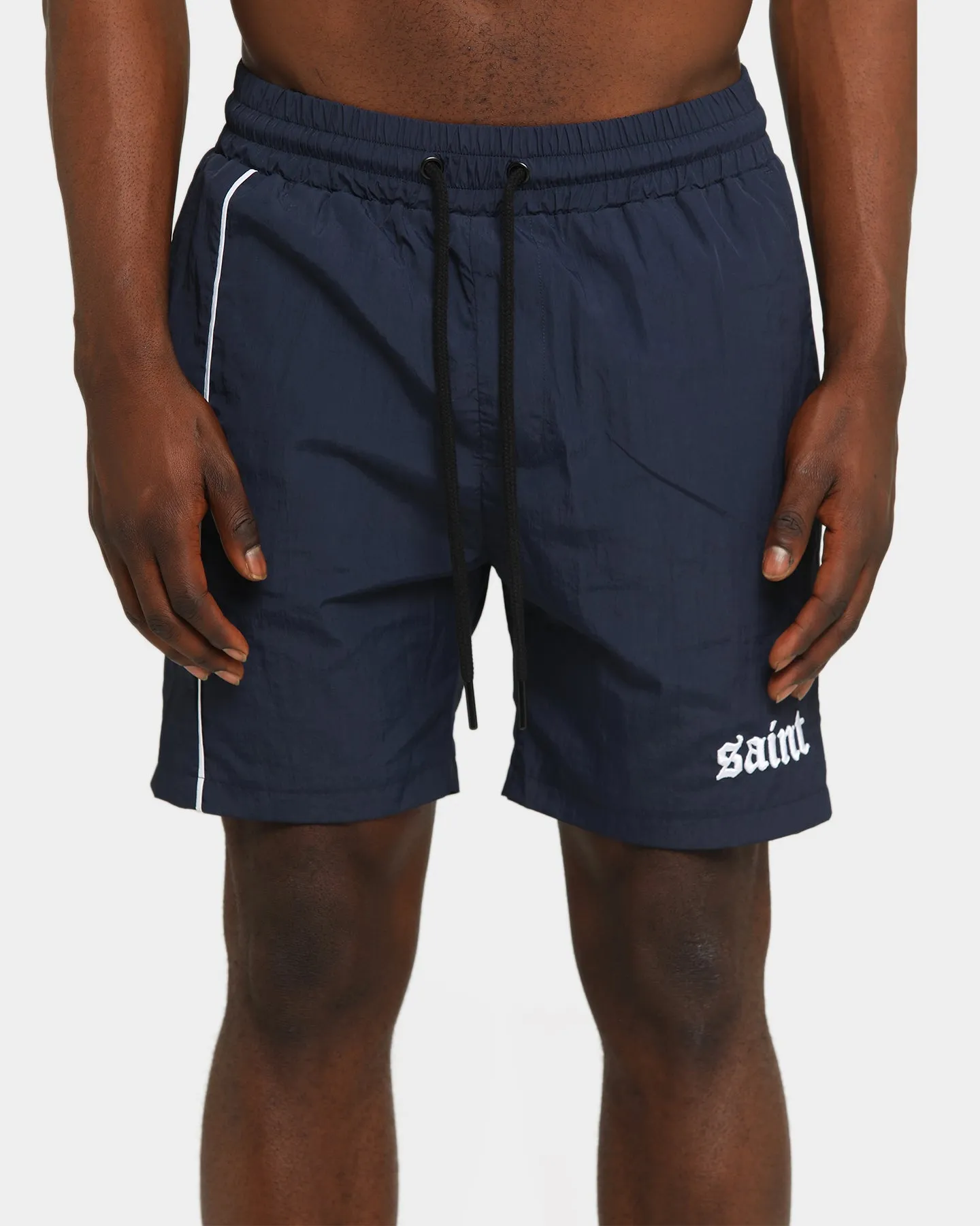 Saint Morta Era Track Shorts Navy/White