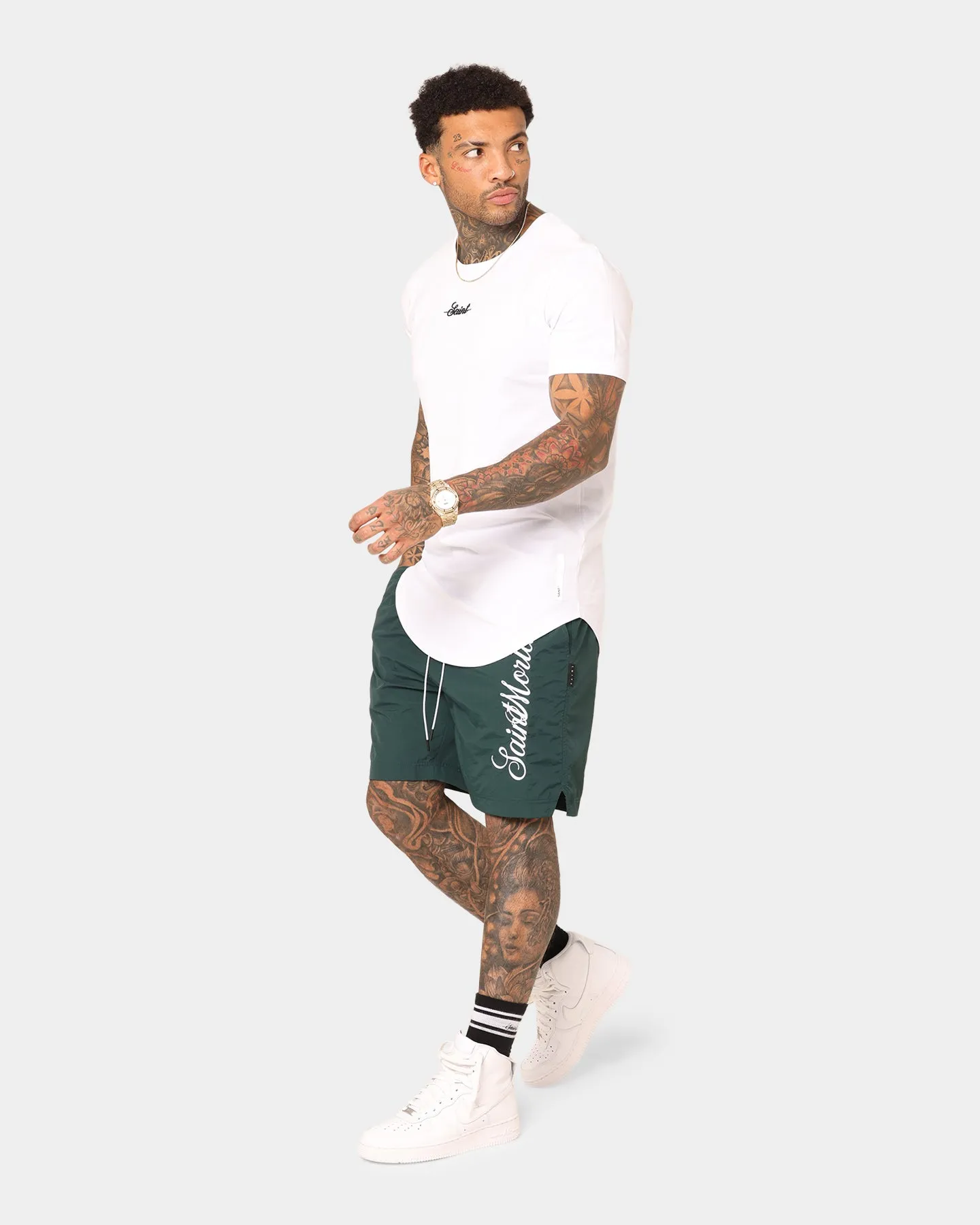 Saint Morta Scripted Beach Shorts Stadium Green