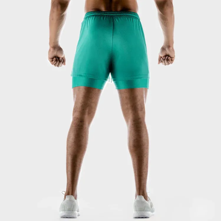 SQUATWOLF Men's Hybrid Performance 2 in 1 Shorts