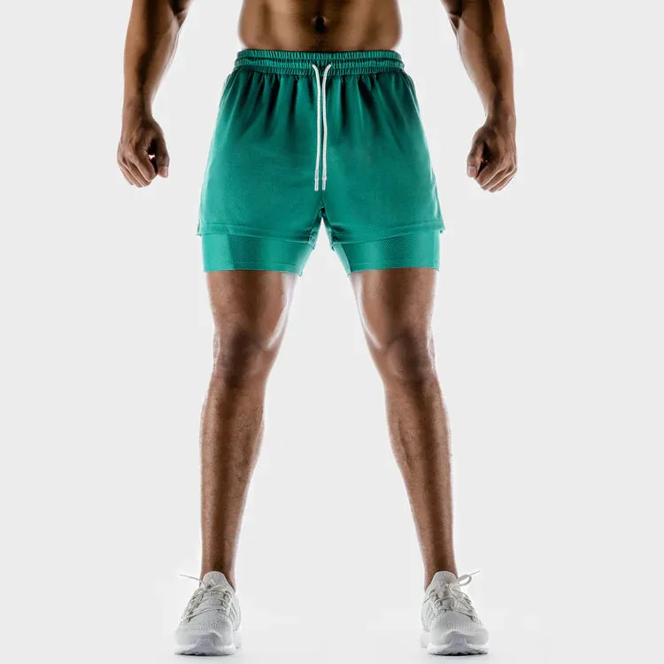 SQUATWOLF Men's Hybrid Performance 2 in 1 Shorts