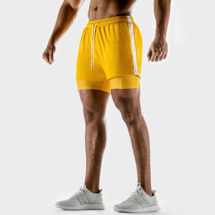 SQUATWOLF Men's Hybrid Performance 2 in 1 Shorts