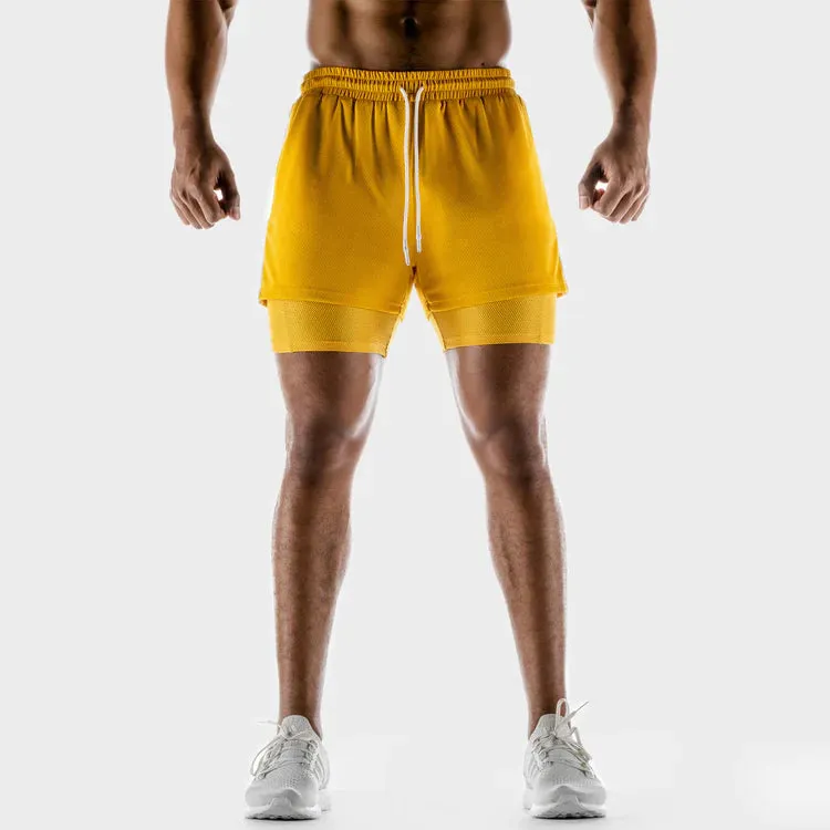 SQUATWOLF Men's Hybrid Performance 2 in 1 Shorts