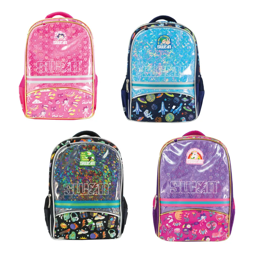 SWAN SMILE POP UP SCHOOL BAG (L)