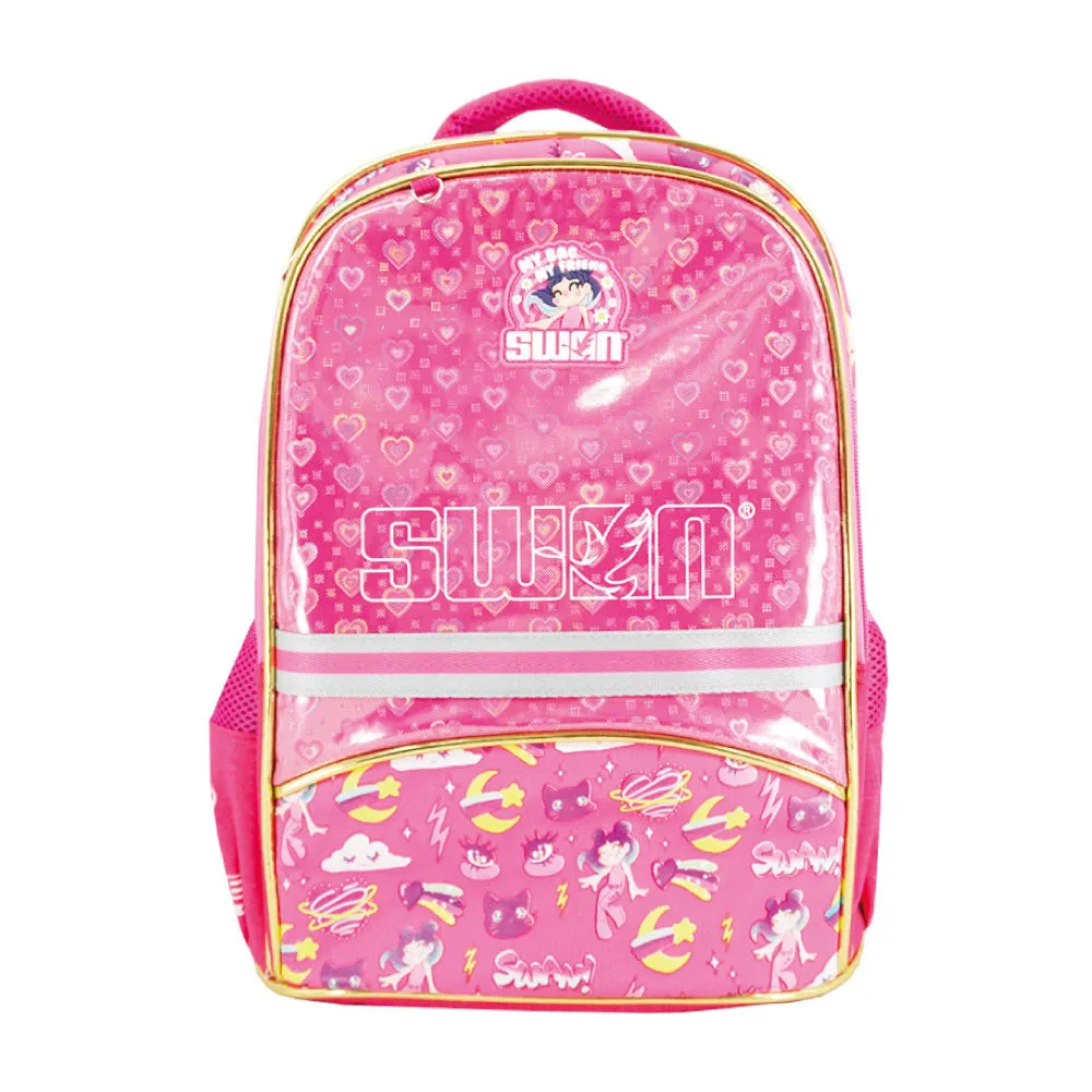 SWAN SMILE POP UP SCHOOL BAG (L)