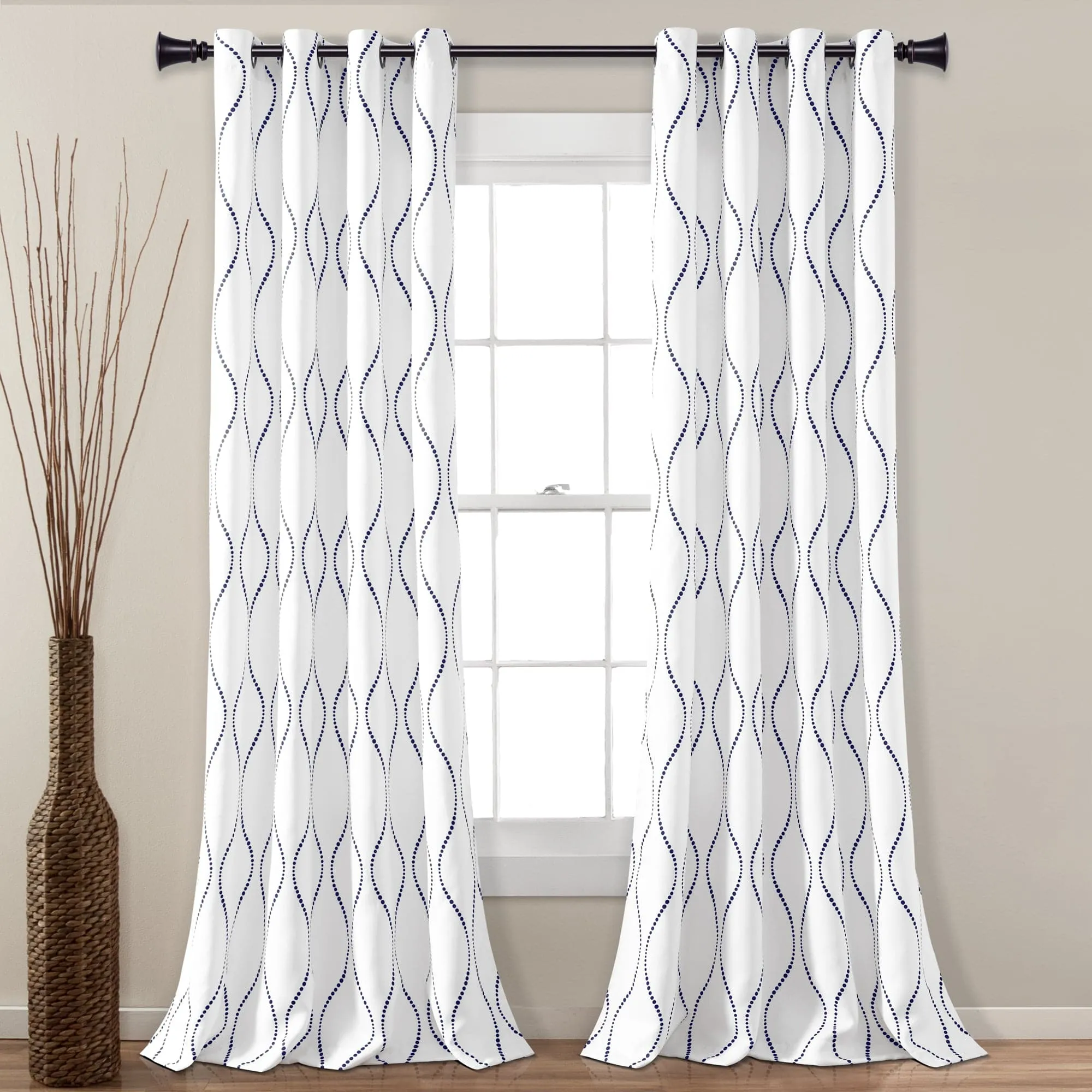 Swirl Light Filtering Window Curtains