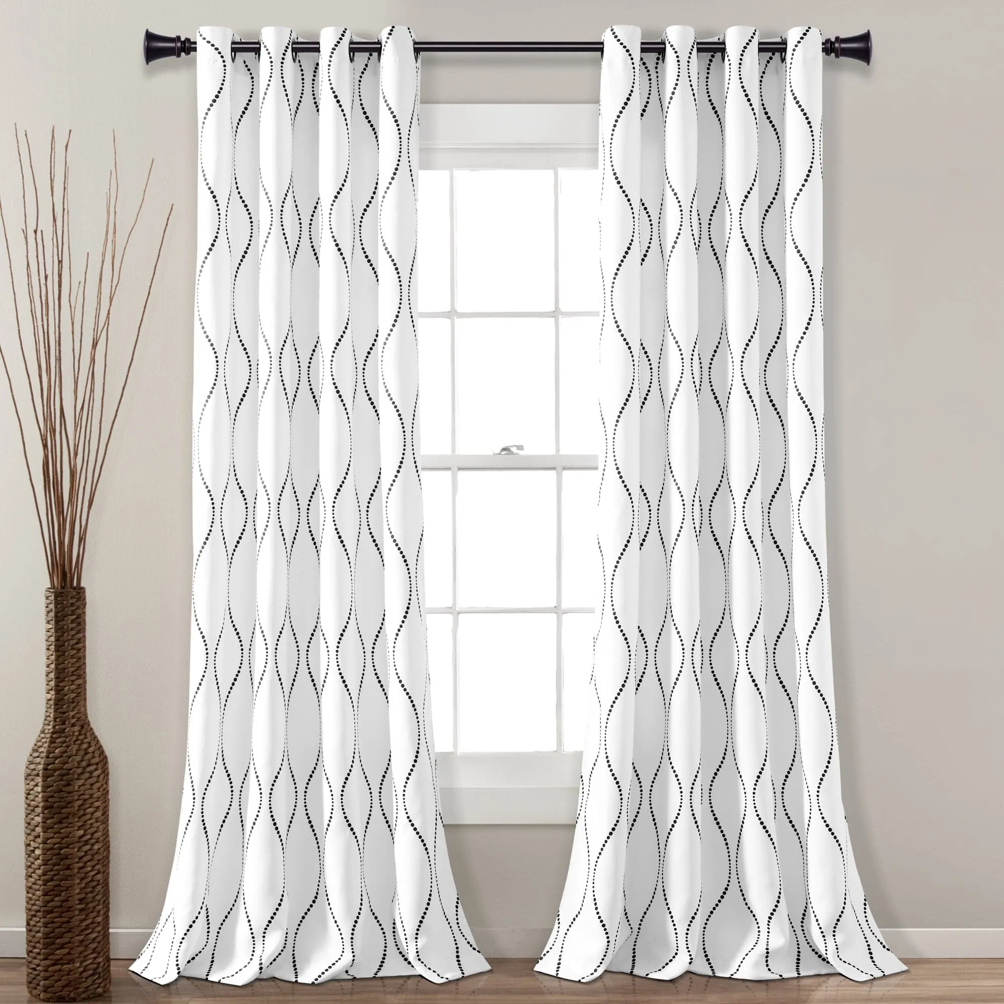 Swirl Light Filtering Window Curtains