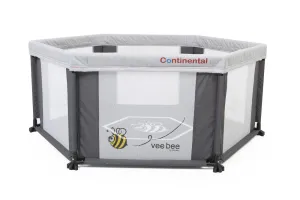 VeeBee Continental 6 Sided Play Yard Marble Grey