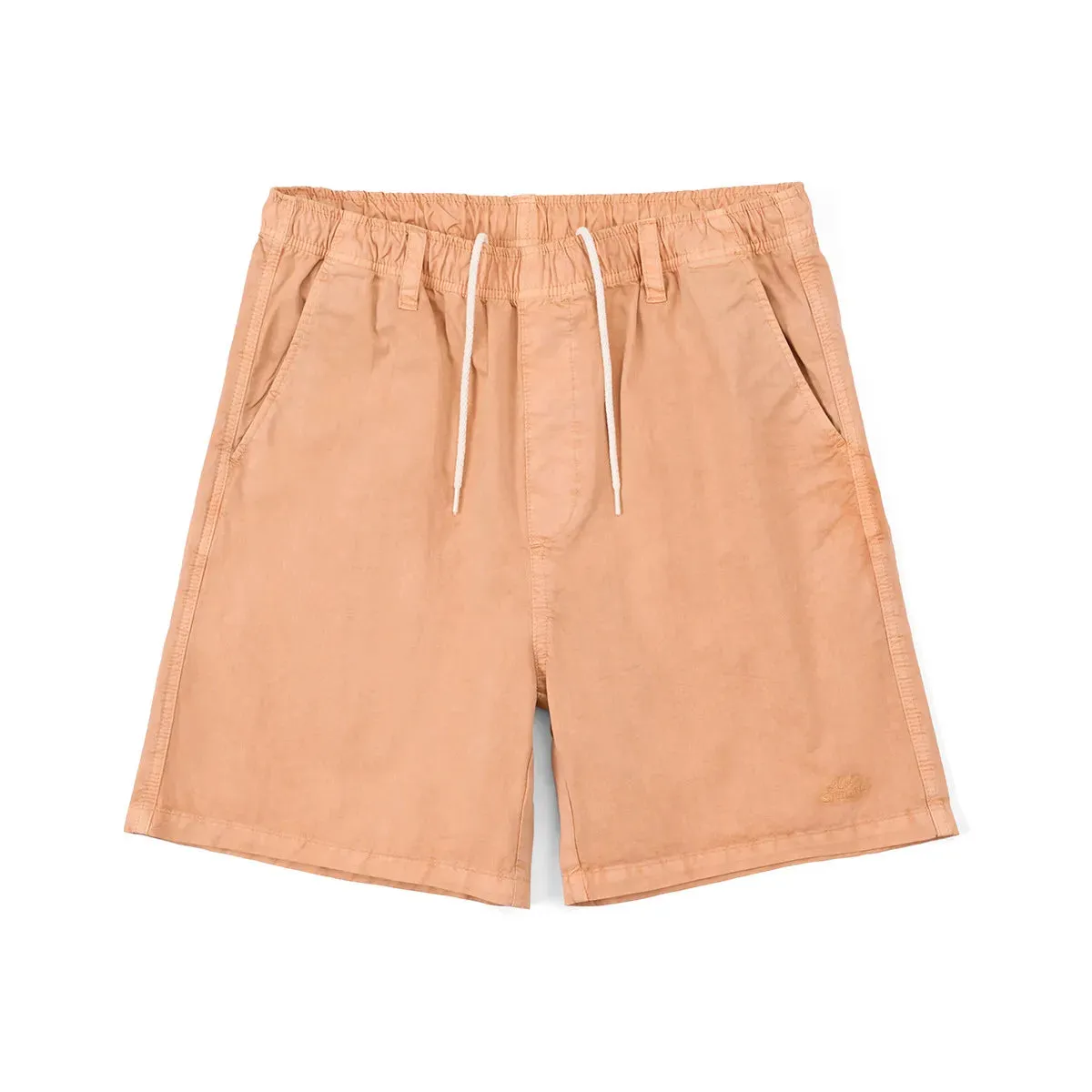 Vintage Style Lightweight Washed Shorts with Drawstring Waist