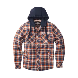 WCC SHERPA LINED FLANNEL JACKET - BROWN/ORANGE