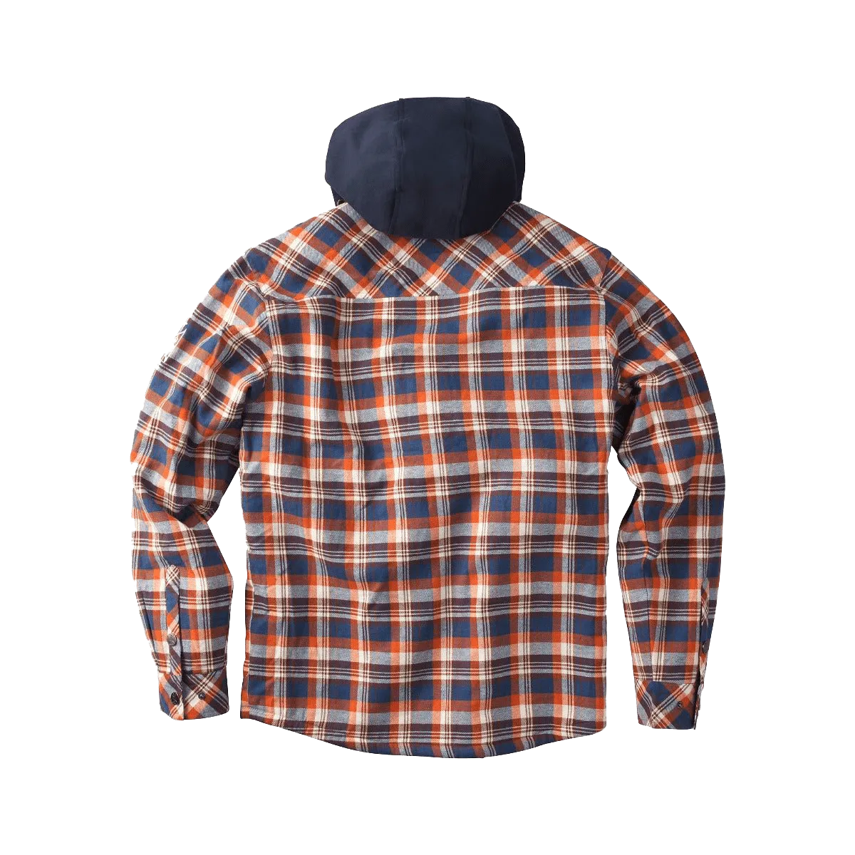 WCC SHERPA LINED FLANNEL JACKET - BROWN/ORANGE