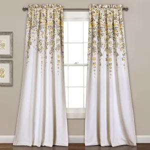 Weeping Flower Light Filtering Window Curtain Set