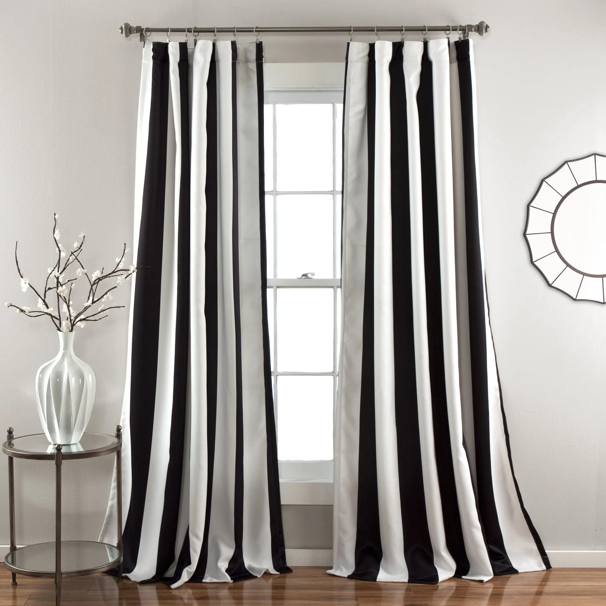 Wilbur Stripe Light Filtering Window Curtain Set