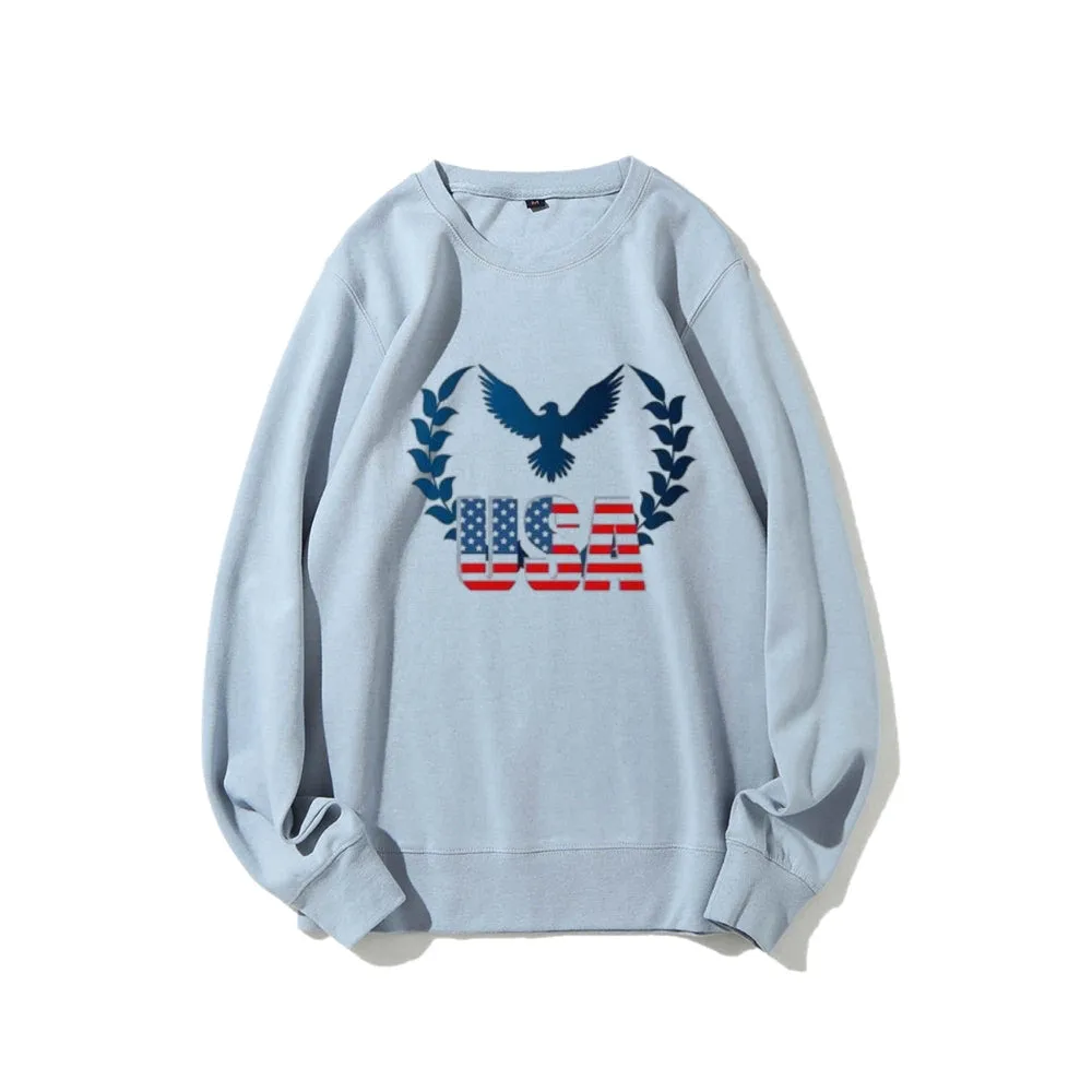 Women Eagle Flag Graphic Sweatshirts