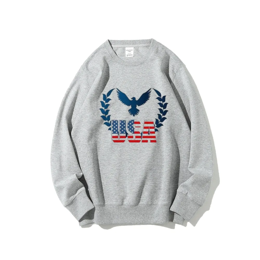 Women Eagle Flag Graphic Sweatshirts