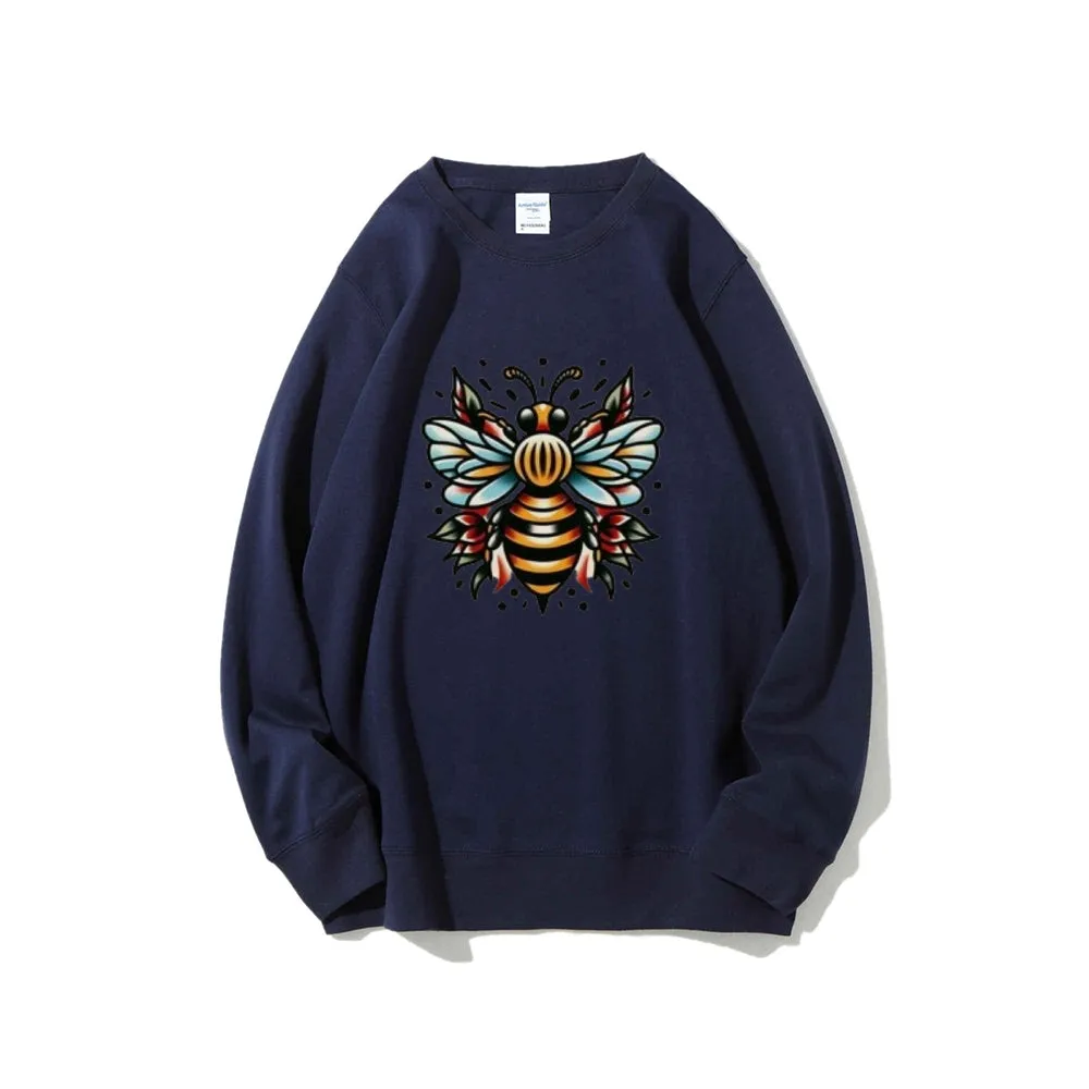 Women Floral Bee Graphic Sweatshirts