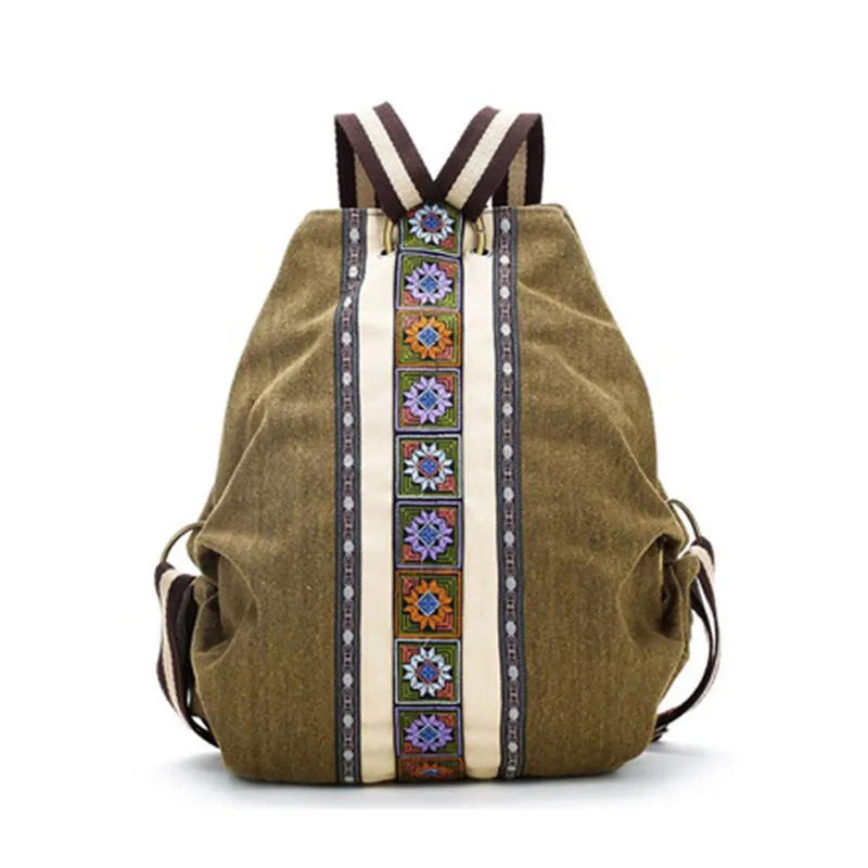 Women's Canvas Boho Backpack