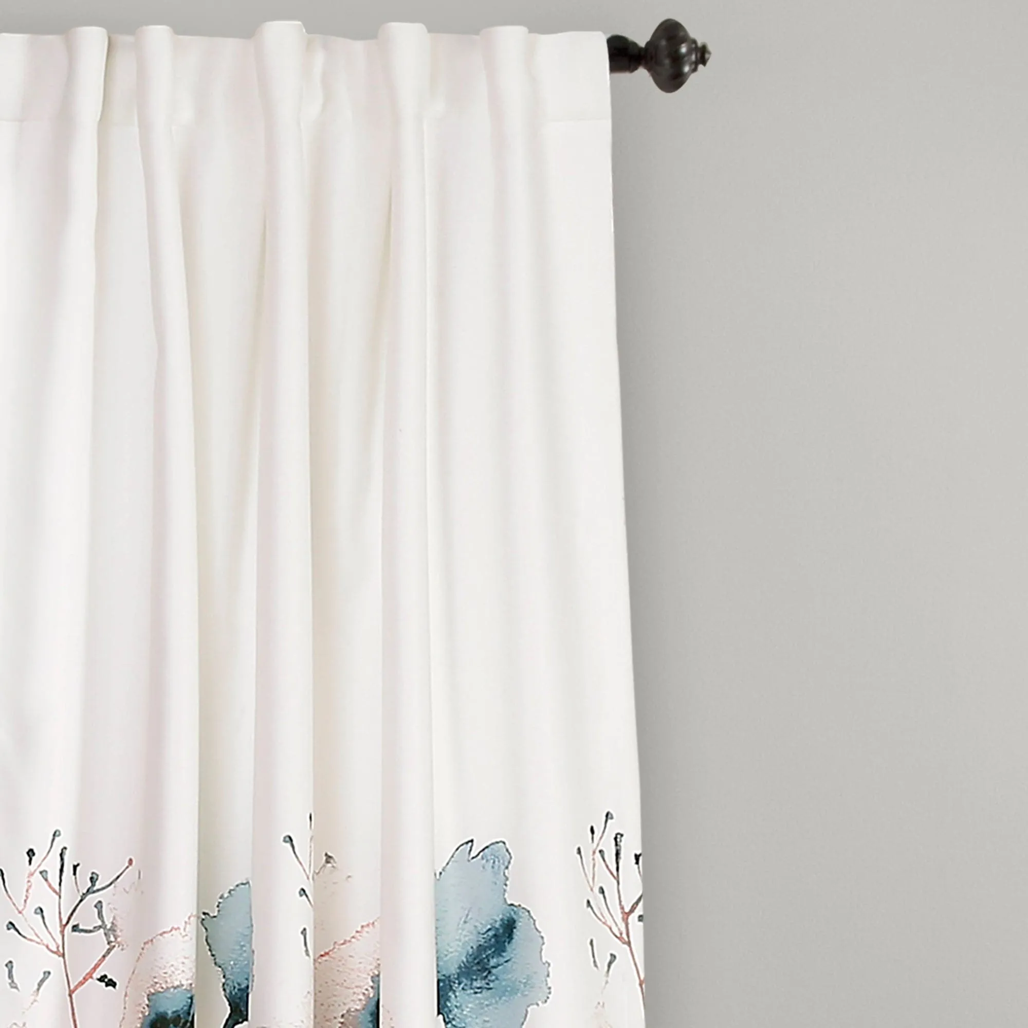 Zuri Flora Light Filtering Window Curtain Panel Set